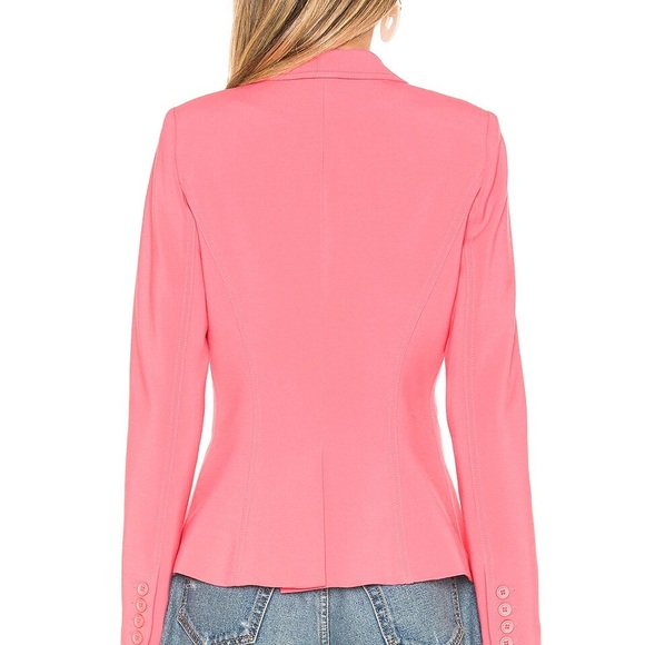 Smythe Wrap Pink Tailored Blazer with Textured Fabric Size 8 (Medium) - Picture 3 of 9